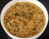 A picture of step 7 of Palak and broken wheat khichdi.