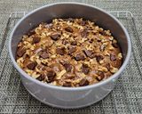 A picture of step 12 of Eggless Chikoo Cake.