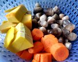 Hình bước làm 1 của món Nui chay