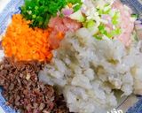 Hình bước làm 1 của món Há cảo sắc màu