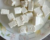 A picture of step 1 of Paneer Capsicum Masala.