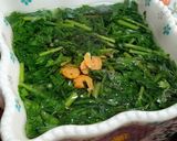 Hình bước làm 2 của món Canh rau tần ô nấu tôm khô
