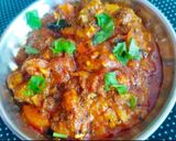 A picture of step 2 of Nendran Banana sabji.