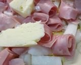Foto del paso 2 de la receta: Tarta jamón y queso sin horno