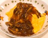 A picture of step 22 of Fluffy and Creamy Omurice with Demi-Glace Sauce.