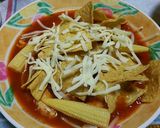 A picture of step 10 of Sopa de Tortilla (Mexican Cuisine).