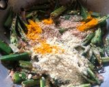 A picture of step 3 of Okra (sweet and sour).