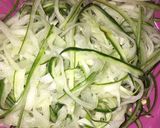A picture of step 2 of Zoodles salad.
