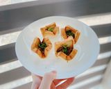 Hình bước làm 1 của món Spinach & mushroom toast - ăn dặm