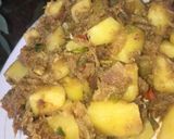 A picture of step 1 of Minced meat potato.