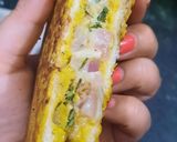 A picture of step 4 of Cheese pudla sandwich.
