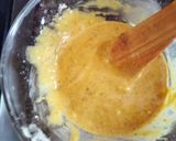 A picture of step 3 of Thandai flavoured cupcakes.