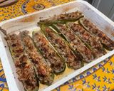 Une image de l'étape 19 de Courgettes et poivrons farcis bœuf, tomates et oignon.