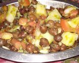 A picture of step 2 of Chana chaat.