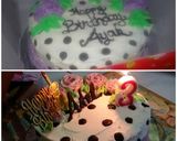 Foto langkah ke 7 dari resep Cake Ultah Polkadot Coklat.