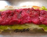 A picture of step 3 of Beetroot Sub Sandwich.
