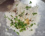 A picture of step 1 of Sattu Paratha.