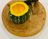 Hình bước làm 1 của món Flan bí đỏ