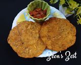 A picture of step 3 of Wheat Flour and Radish Pooris.