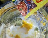 A picture of step 2 of Masala Khandvi.