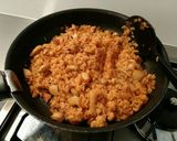 A picture of step 2 of Slice-and-Serve Fluffy Omurice (Japanese Omelet Rice).