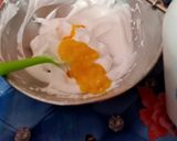 A picture of step 6 of Mango Swiss roll.