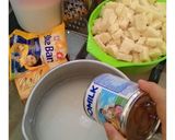 Foto langkah ke 3 dari resep Puding roti keju kukus.