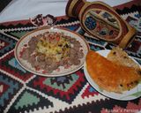 A picture of step 13 of Persian Pomegranate Rice with Pistachio and Raisins.