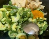 A picture of step 3 of Potala Aloo bhaja (Pointed gourd & Potato fry).