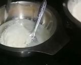 A picture of step 3 of Eggless Custard cake.