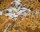A picture of step 3 of Stir fried Macaroni.