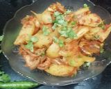 A picture of step 8 of Potato & jackfruit subji.