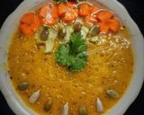 A picture of step 4 of Mango Gazpacho.
