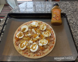 Foto del paso 9 de la receta: Pizza Margarita de pollo con Mix de fruta y queso