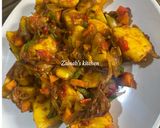 A picture of step 3 of Stir fried cooked potatoes 🥔 🍽.