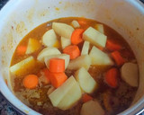 Foto del paso 5 de la receta: Pollo guisado con zanahorias, patatas al macis y azafrán