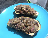 Foto del paso 6 de la receta: Berenjenas rellenas con setas y jamón