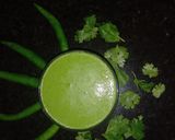 A picture of step 4 of Dhaniya chutney.