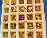 A picture of step 5 of Pistachio baklava waffle.