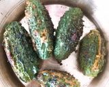A picture of step 5 of Gota kalara Bhaja.