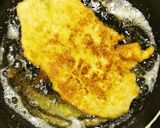 Une image de l'étape 8 de Escalope à la milanaise avec sa sauce au Saint-Marcellin & champignons.