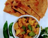 A picture of step 3 of Alo ki bhujia.