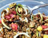 Foto del paso 6 de la receta Ensalada de lentejas con sandía y calabacín