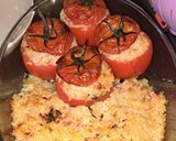 Foto del passaggio 7 della ricetta Pomodori farciti, freschi e profumati🍅🍚🌿