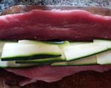 Foto del paso 2 de la receta: Milhoja de solomillo de cerdo con queso, calabacín y champiñones
