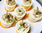 Hình bước làm 2 của món Đậu Hủ Trứng Hấp Tôm
