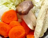 Foto langkah ke 1 dari resep Tumis 3 sayur with King Mushroom.