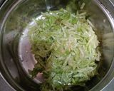 A picture of step 1 of Turai jowar flour chilla.
