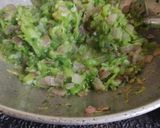 A picture of step 3 of Ridge gourd thecha.