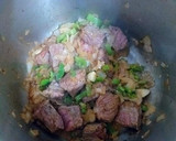 Foto del paso 2 de la receta: Falda de ternera con judías verdes y alcachofas